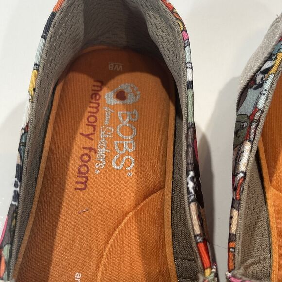 Bob's for Dogs Canvas Flats Slip on Shoes Sketchers Memory Foam Women's 8 - Picture 6 of 12